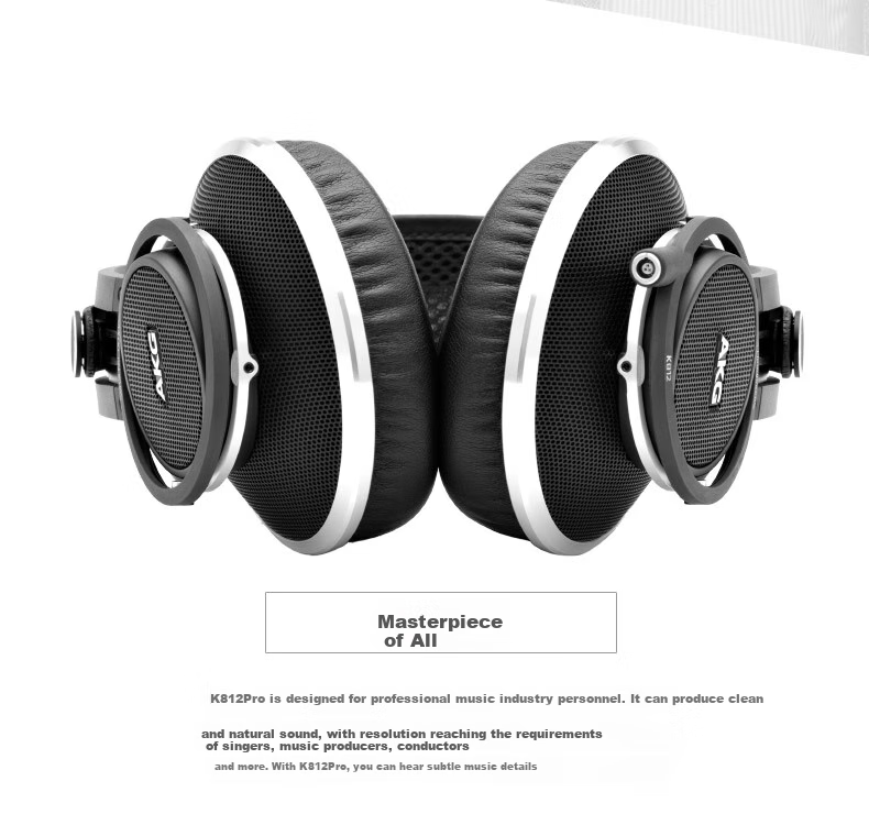 AKG K812 Headphones, Reference-Grade Tuned Headphones for Music Mastering And Monitoring 5