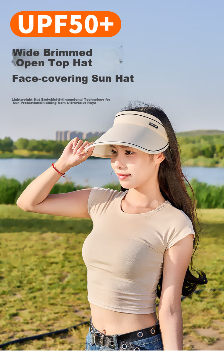 Suncojia Sun Protection Hat for Women, Visorless Outdoor Sports Cycling Fitness UV Protection Sun Hat 1