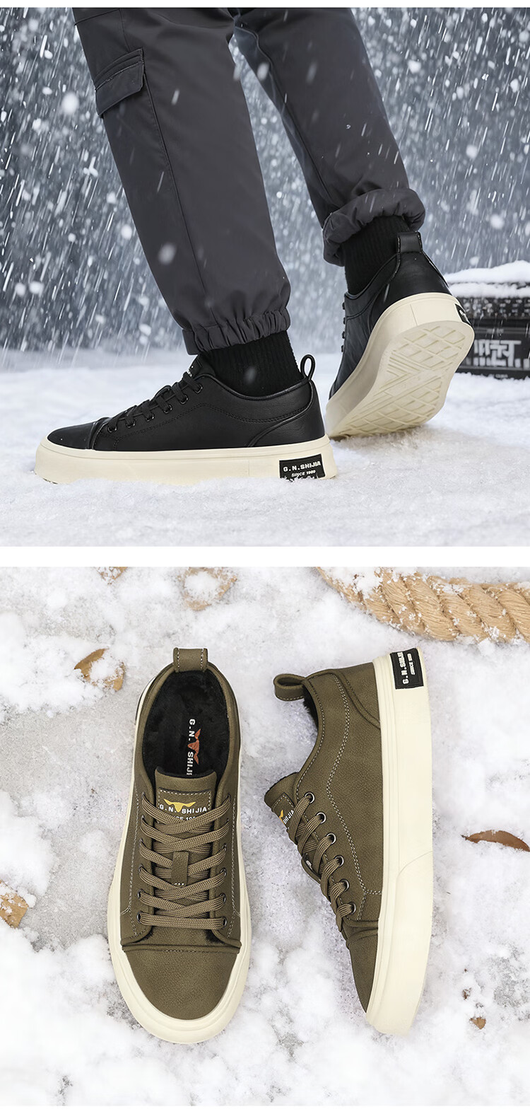 Bull Family Men's Shoes 2026 Spring New High-Top British Style Casual Leather Sneakers Men's Versatile Flat Sports Shoes 35