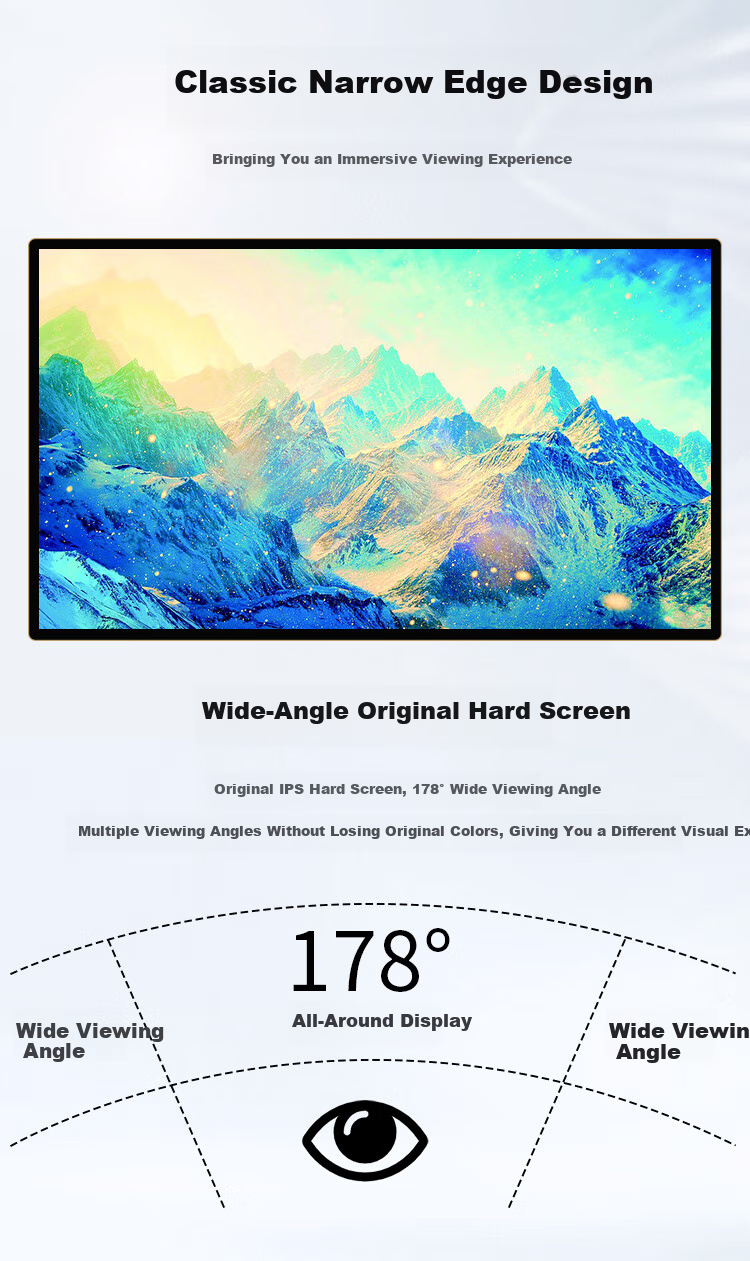 SHUGUAN 32-Inch Wall-Mounted Advertising Display, High-Definition Advertising Screen, Touch-Controlled All-In Machine, Hotel And Shopping Mall Promotional Screen, Information Publishing Display, Digital Signage, Property Price Board Display Monitor 5