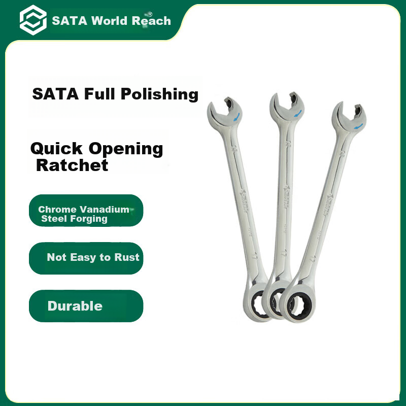 SATA Fully Polished Open-End Quick Wrench 8MM	43604