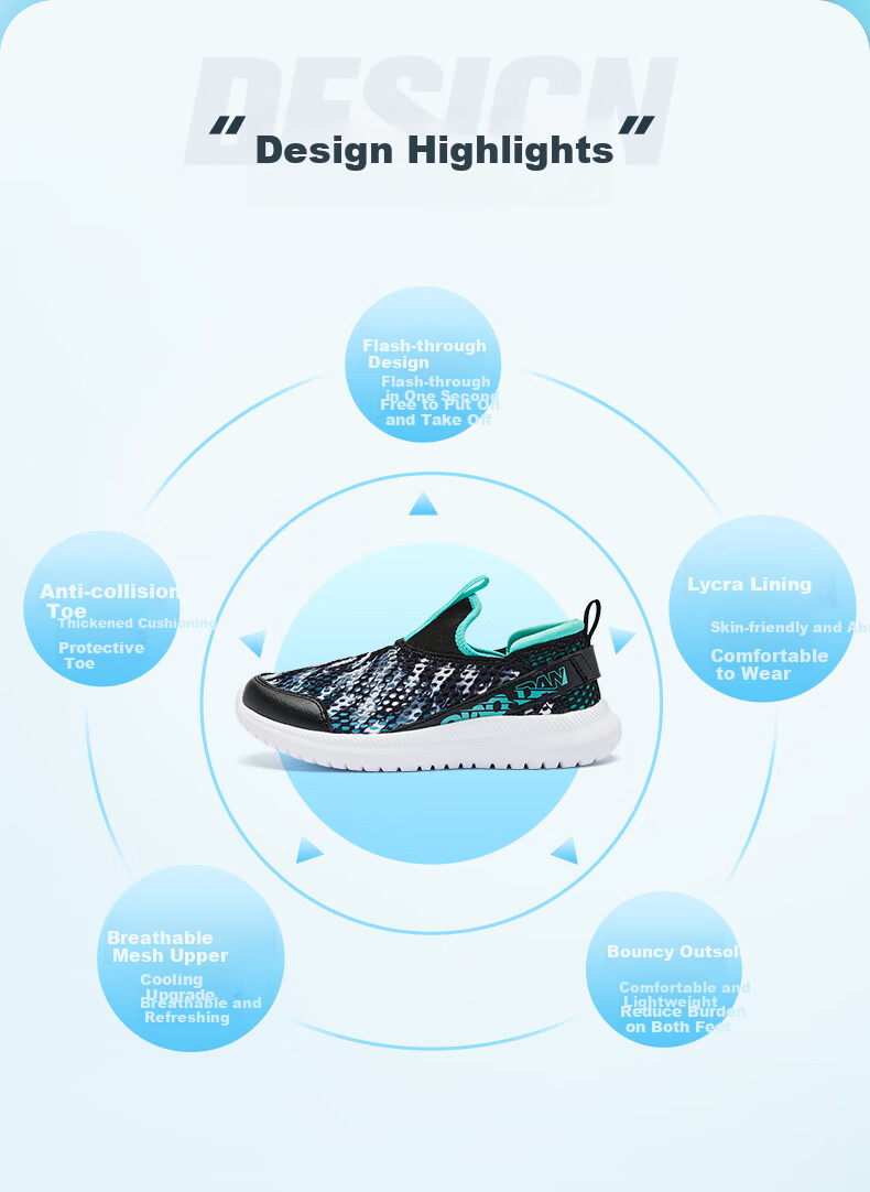 QIAODAN Boys' Sports Shoes, Children's Summer Breathable Running Shoes, Big Kids' Large Mesh Shoes, Cool Running Shoes - Size 37 2
