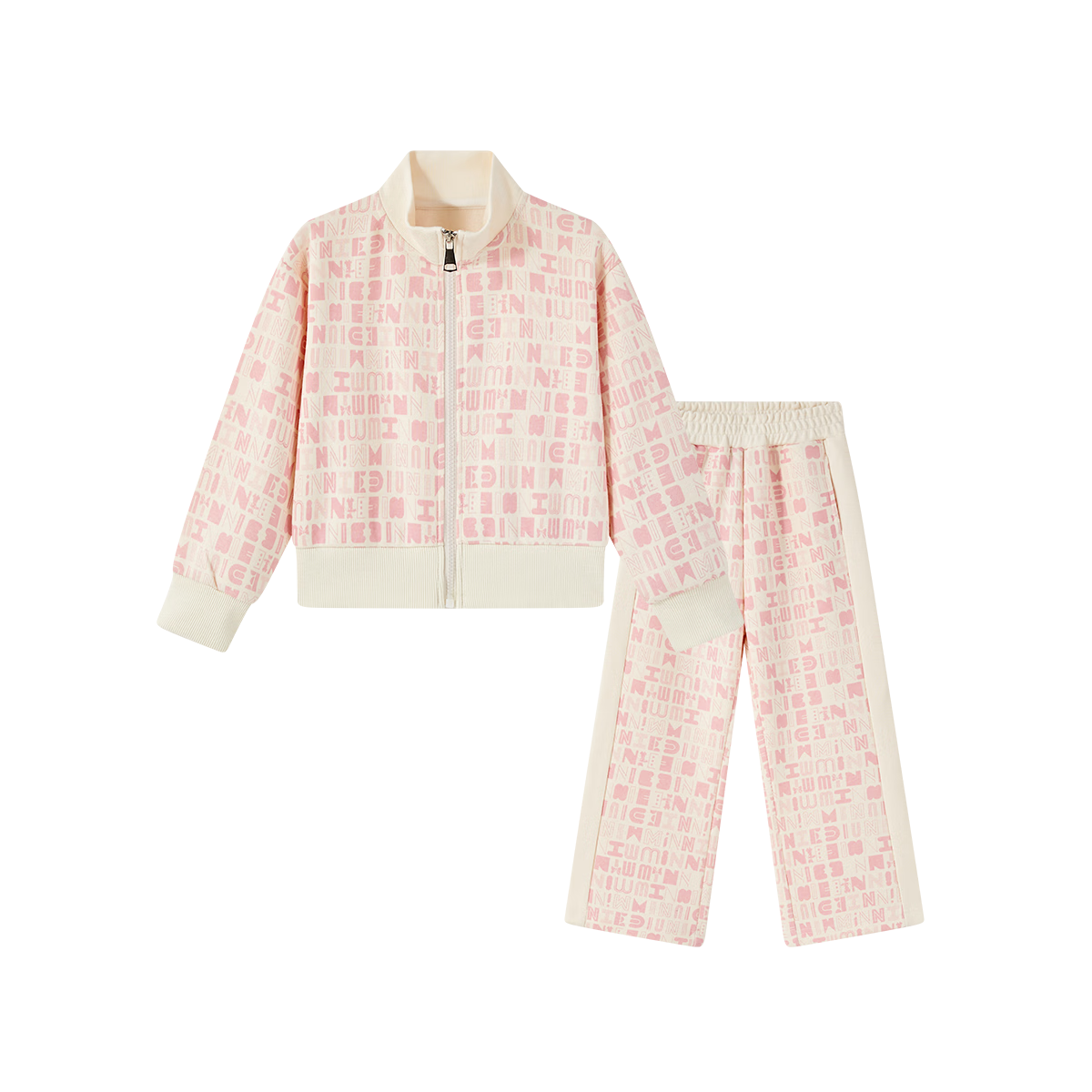 Disney Girls' Spring and Autumn 2026 New Stylish Children's Sports Cardigan Top and Pants Two-Piece Set