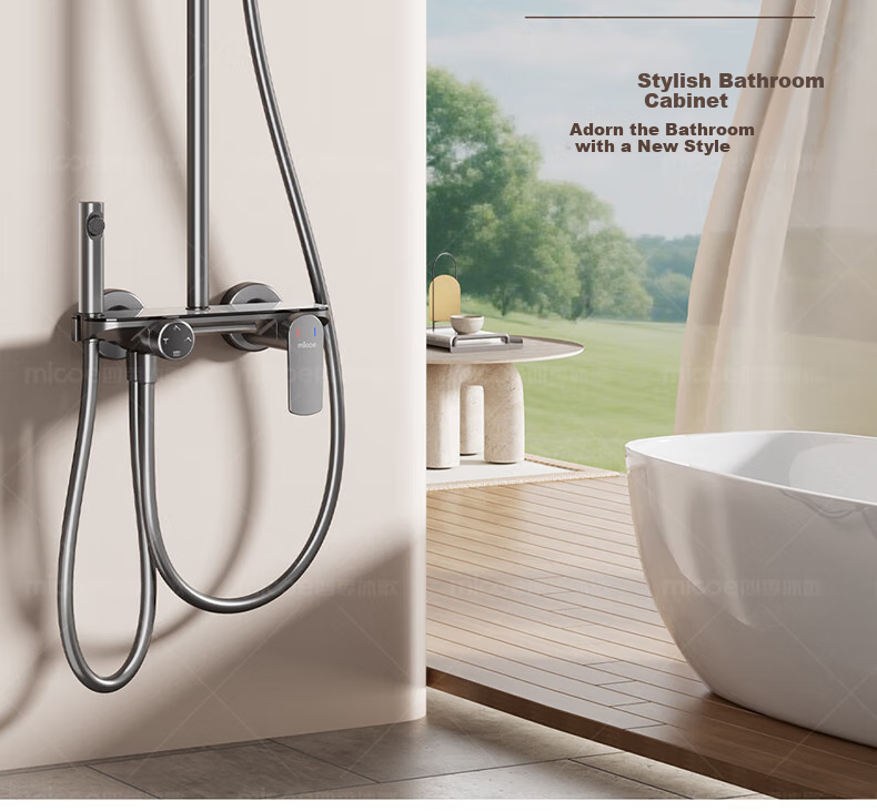 MICOE Bathroom Shower Set, S3 Series Gunmetal Gray, Multi-Functional High-Pressure Shower Head Complete Kit 2