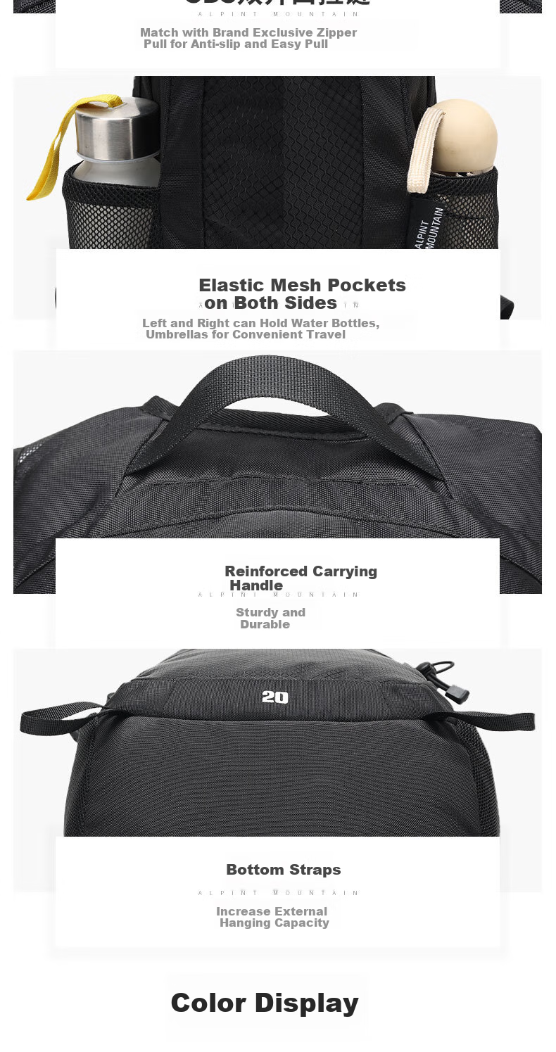 ALPINT MOUNTAIN Large Capacity Outdoor Hiking Backpack, Trekking Bag, Commuter Travel Backpack for Men, Durable Water-Resistant 9