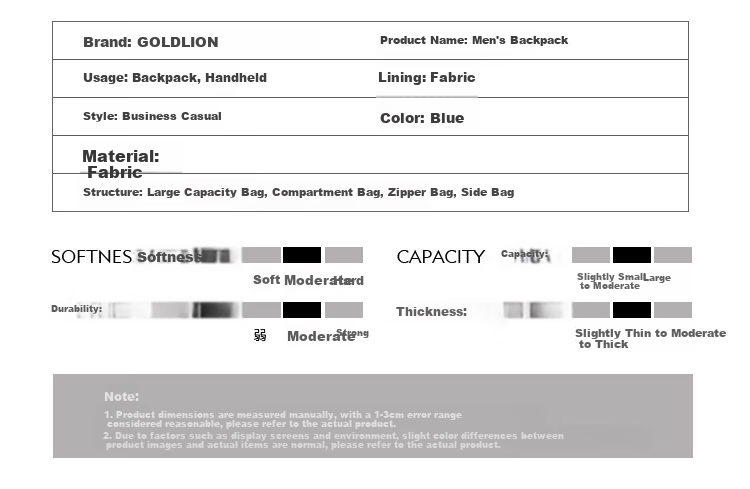 Goldlion Men's Backpack, Fashionable Camouflage Design, Large Capacity Laptop Bag, Birthday Gift 6