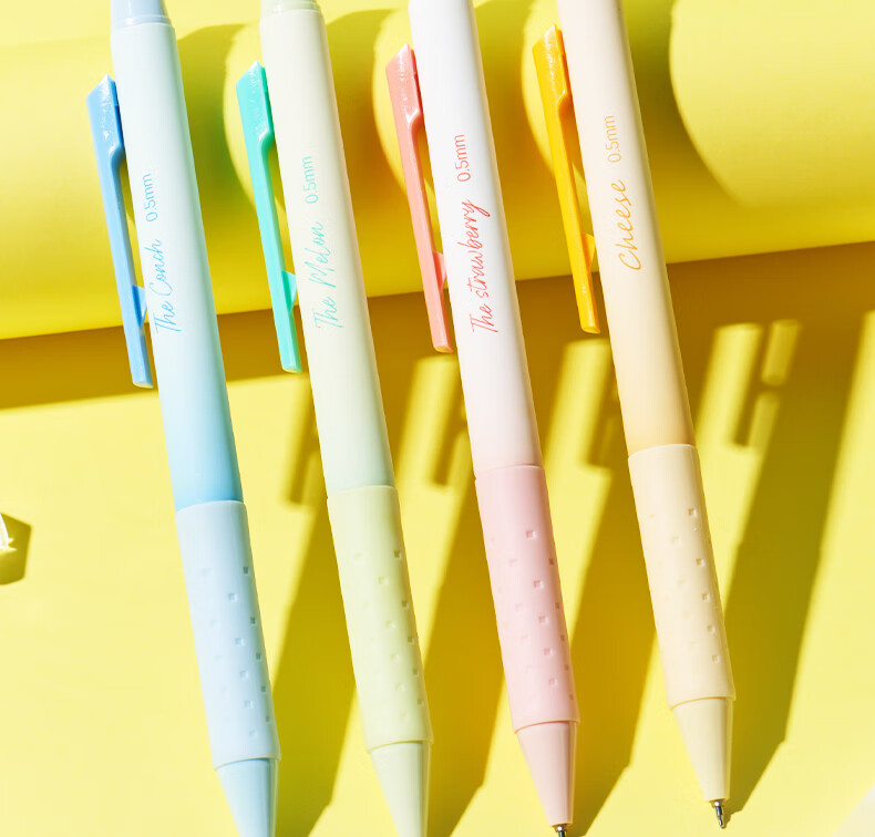 M&G Erasable Retractable Gel Pen Black 0.5mm ST Tip Minimalist Dopamine Shell Student Writing Practice 4-Pack AKPJ2613A-ZZ 6