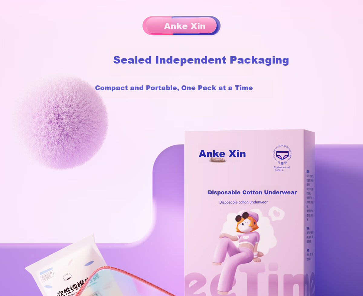 Ankexin Maternity Disposable Underwear for Women, Pure Cotton Sterilized Travel Panties, Individually Wrapped Daily Disposable No-Wash XL Size 15 Pieces 16