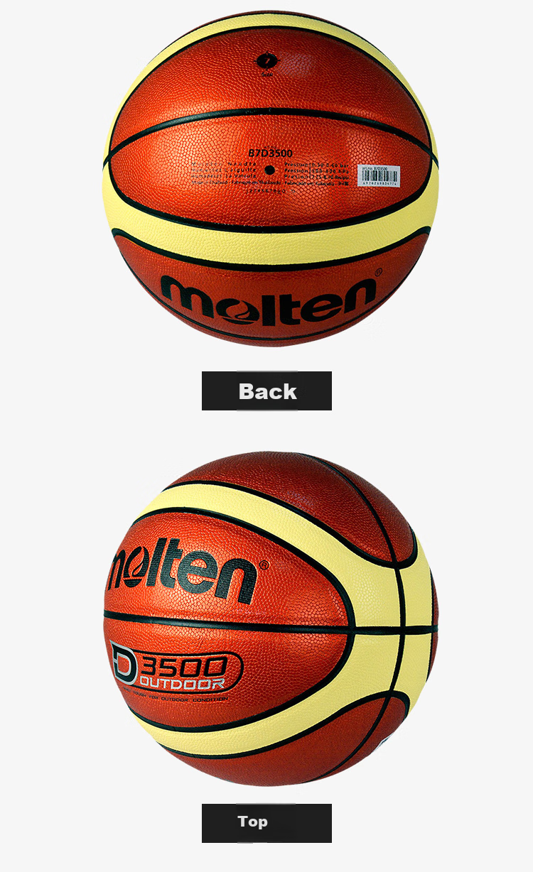 Molten Outdoor Basketball B7D3500, Suitable for Cement Courts, Size 7 Standard Training And Entertainment Basketball 2
