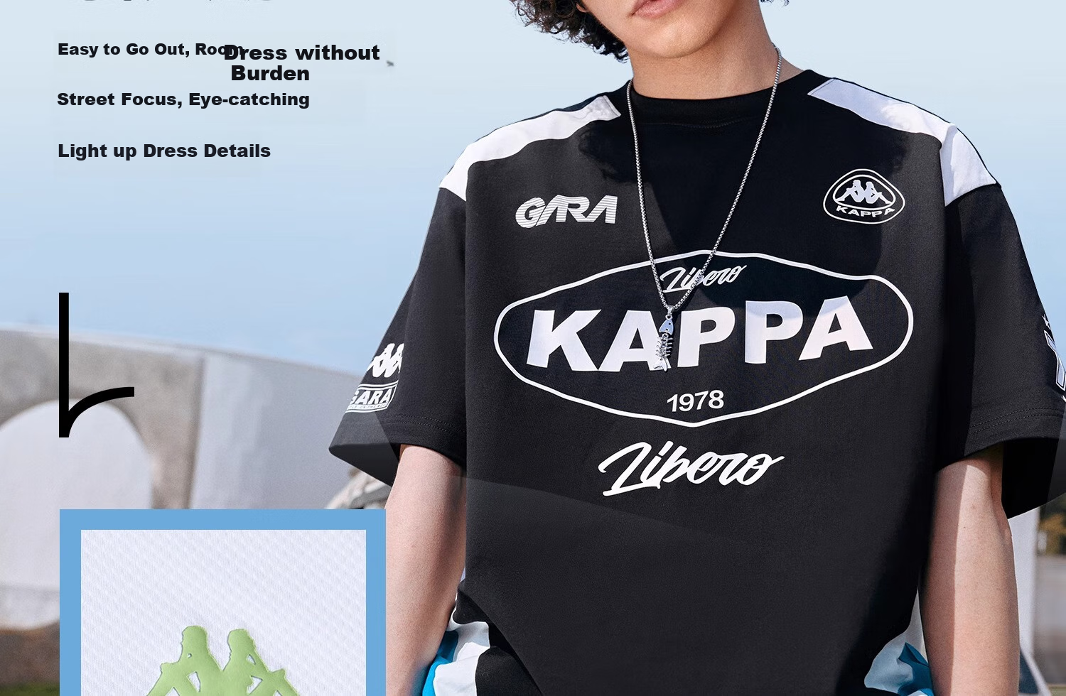 Kappa Back-to-Back Sports T-Shirt Men Summer New Casual Cotton Short Sleeve Couple American Style K0FW2TD90D 11