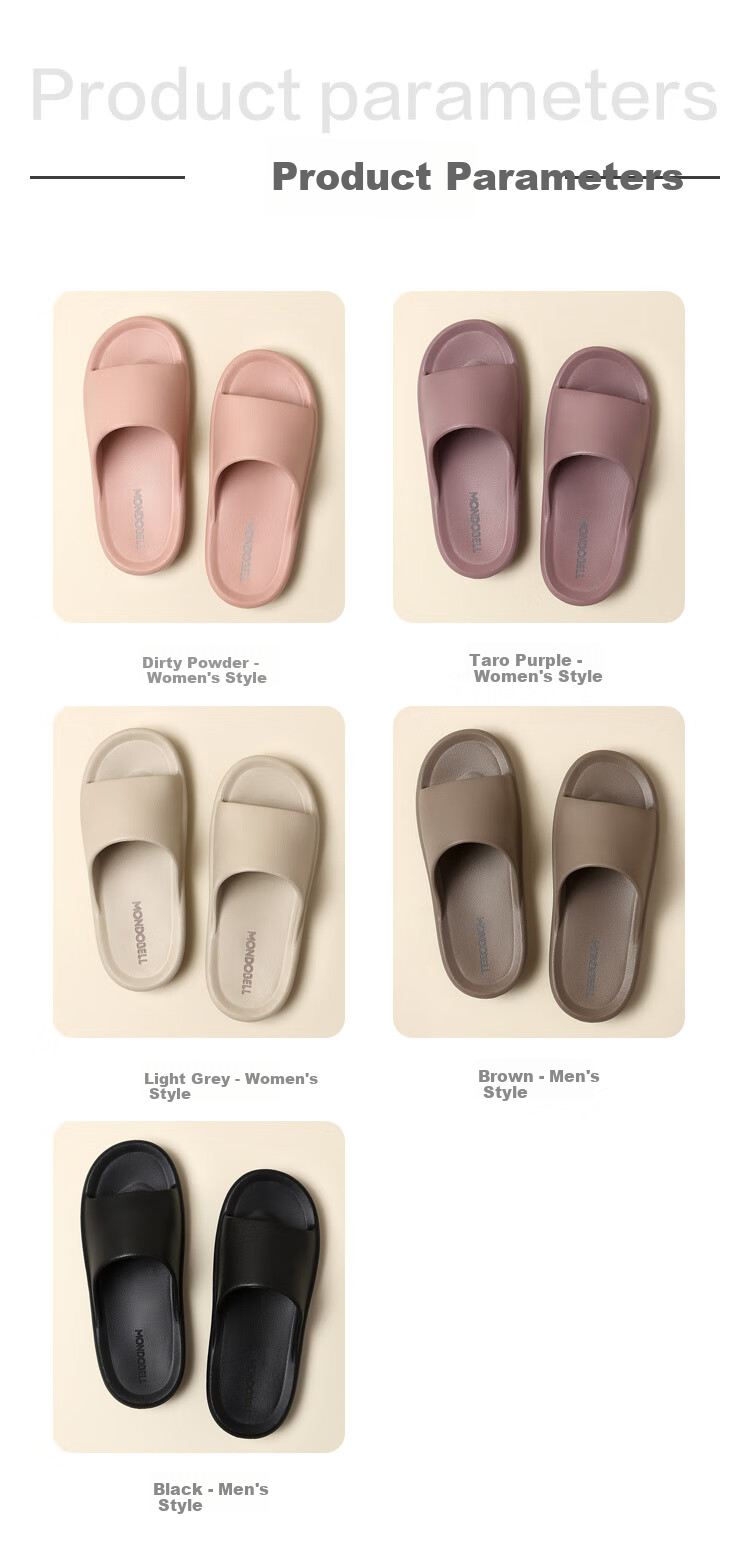 MONDOBELL [Antibacterial Slippers] Simple Men's Slippers, Lightweight Soft Elastic Home Bathroom Sandals, Black Size 40-41 14