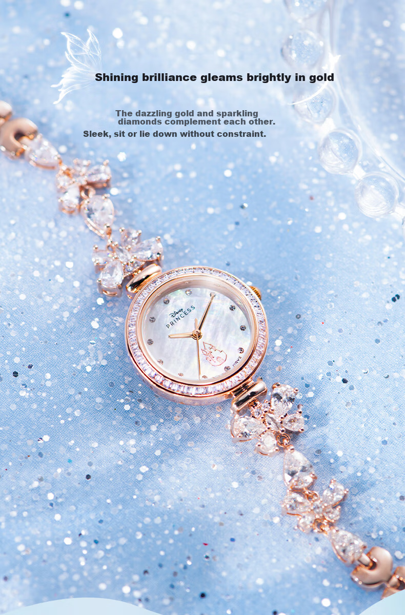 Disney Butterfly Watch, Women's Small Fortune Butterfly Full Diamond Bracelet Watch, Small Dial, Birthday, March 8th Festival, New Year Gift for Girlfriend 9