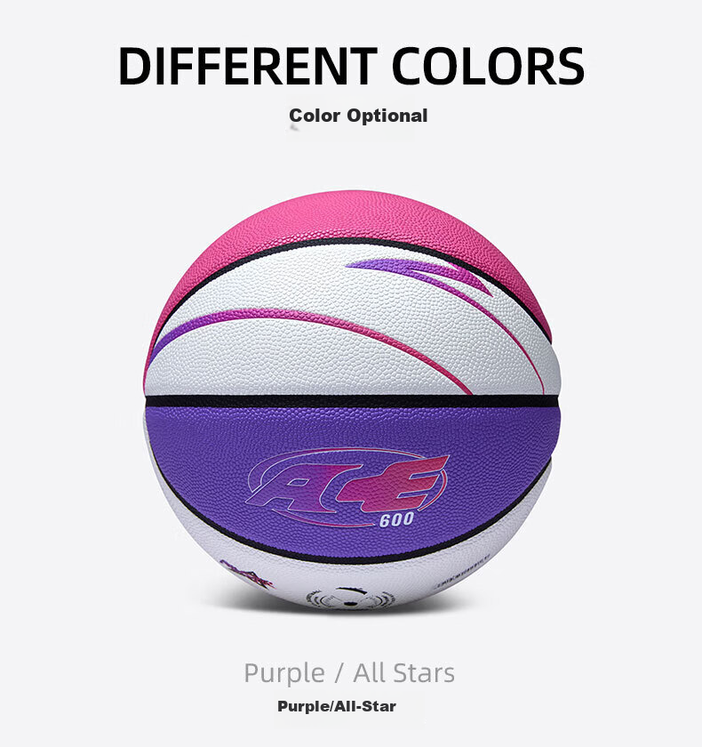 ANTA ACE-600 CUBAL Official Basketball for Men's College And Adult Players, Size 7 Professional Competition And Training Ball 7