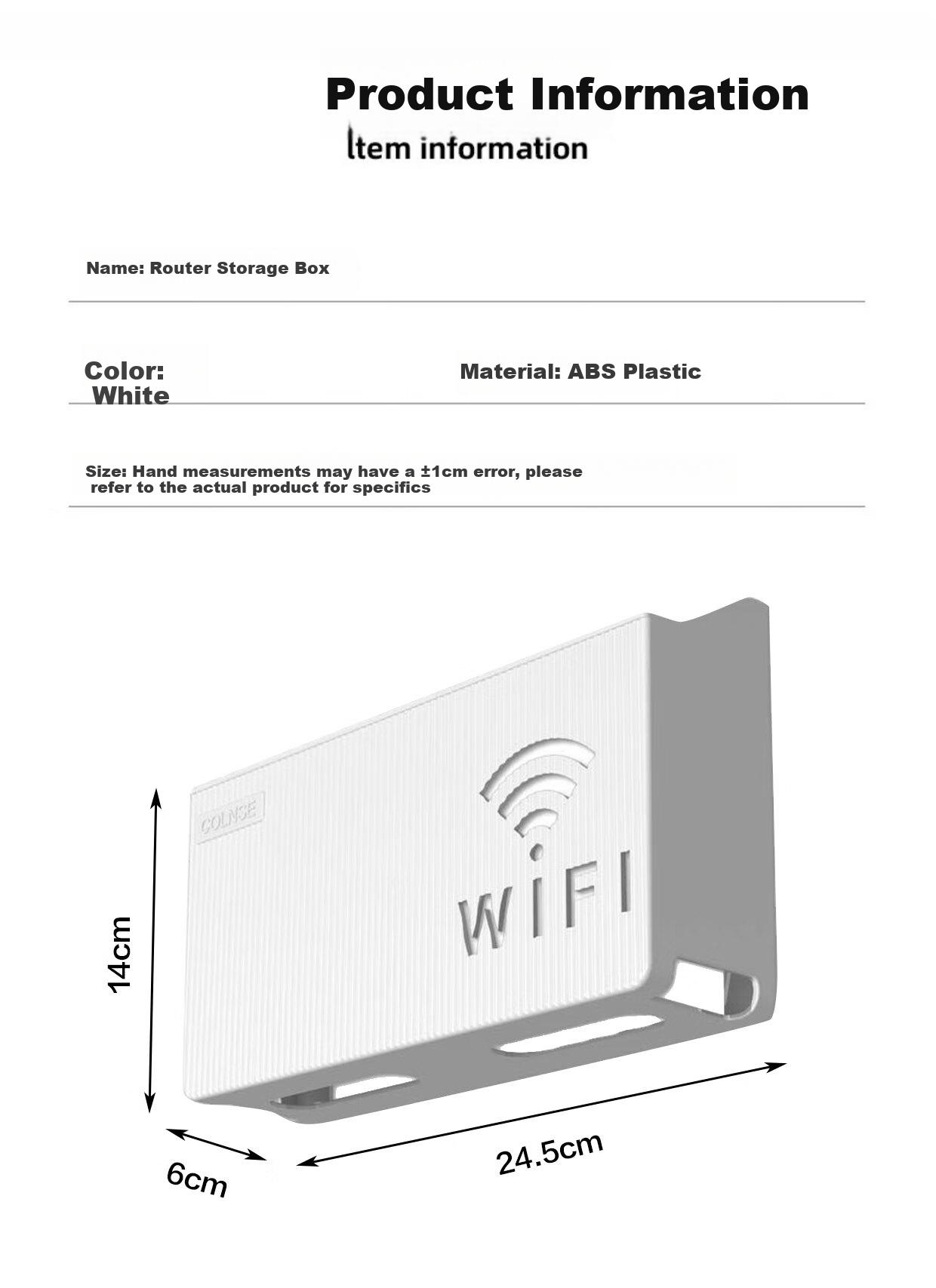 Youjialiangpin Wall-Mounted Router Storage Box, No Drilling Required, Wireless WiFi Set-Top Box Shelf, Electrical Wire Organizer, Optical Modem Box 1