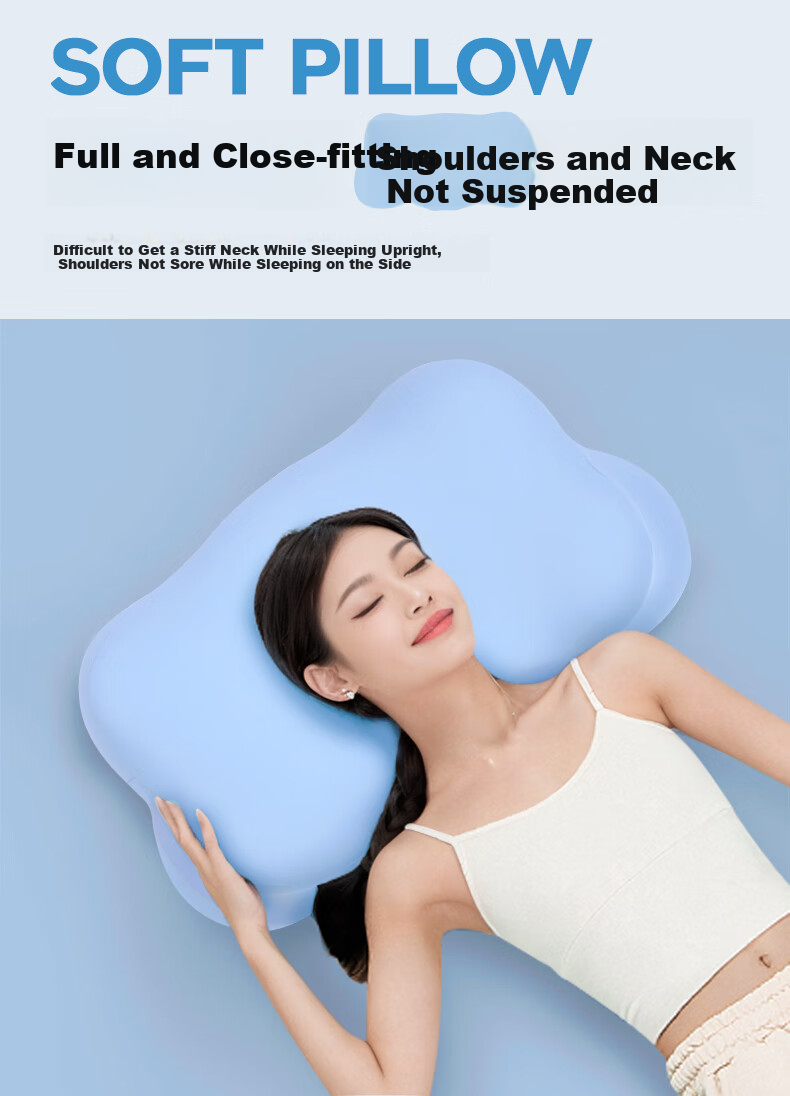 Mixiaoshu Cervical Pillow for Adults, Sleeping-Specific, for Lying on Side And Back, Butterfly-Shaped, Ergonomic Neck Support Pillow, Snoring Relief 11