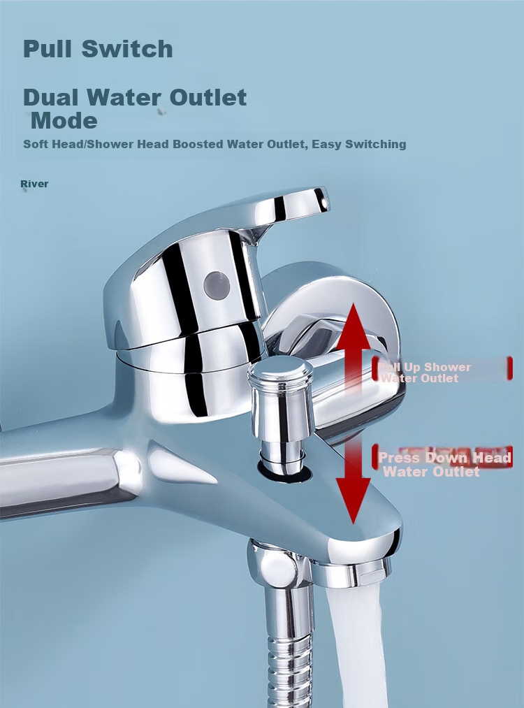Larsd Shower Faucet Mixer Valve Set, Bathtub Mixer Tap Set, Bathroom Hot And Cold Shower Switch LD5003T 11