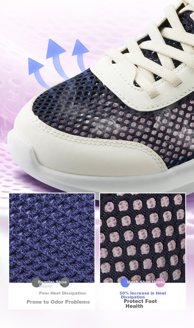 QIAODAN Girls' Running Shoes for Older Children, Summer Large Mesh Sports Shoes, Breathable Kids' Sneakers, New Star Blue/Ivory Color, Size 39 7