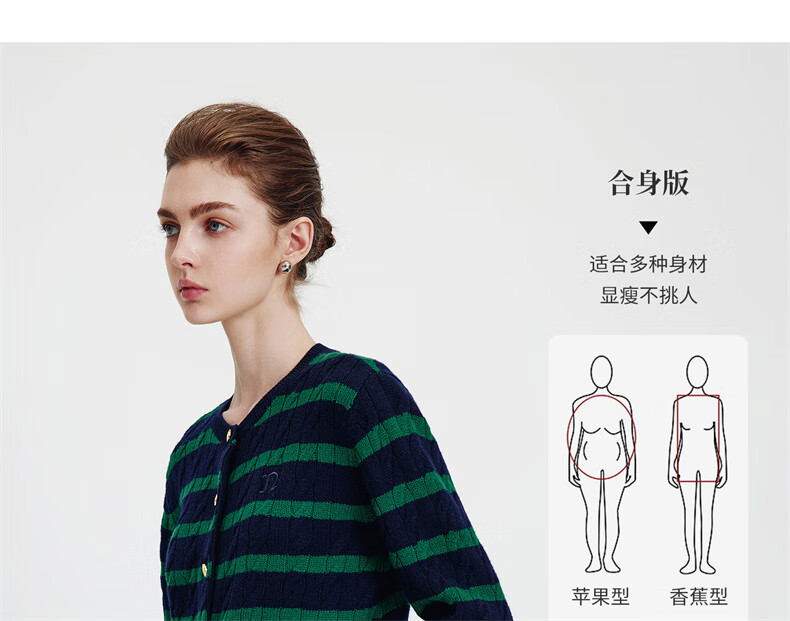Navikail [Celebrity Style] Italy Small Sailboat Women's 25 New Full Wool Knit Cardigan Jacket 2334095501 4