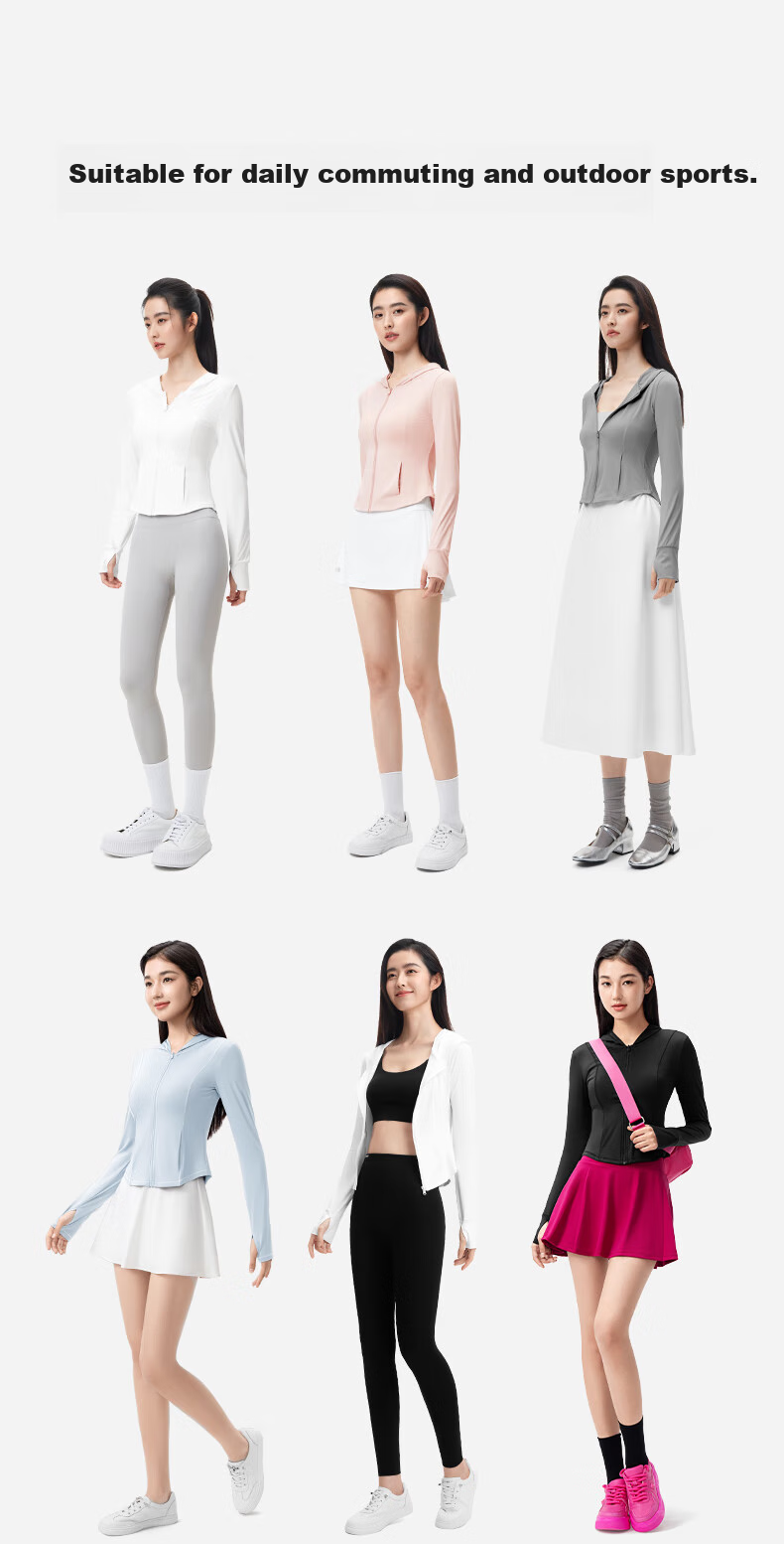 Xiaoyehezi [Guan Xiaotong's Choice] Hooded Sun Protection Jacket for Women, UV-Resistant Summer New Ice Silk Sun Protection Coat 12