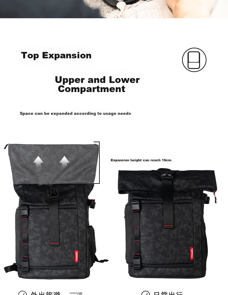 Pulewei Camera Backpack, Multifunctional Professional DSLR Photography Bag, Outdoor Hiking Large Capacity Portable Multi-Functional Lens Backpack 5