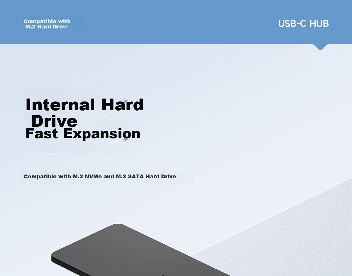 Hagibis Expansion Dock, Desktop Hub, USB Multi-Port Adapter, Type-C Hard Drive Enclosure, M.2 Expansion, Thunderbolt 4 Compatible with Apple Computers, MacBook Laptops, HDMI 7