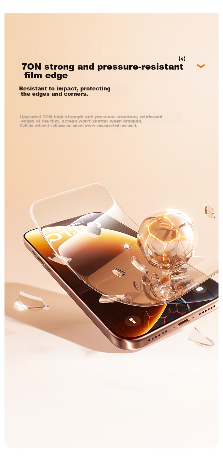 BASEUS [Eye Protection | 1:1 Mold] Tempered Glass Screen Protector for IPhone 18 Pro/17 Pro, Apple 18 Pro/17 Pro Phone Film, Dust-Free Chamber Protective Film, Double Layer 5
