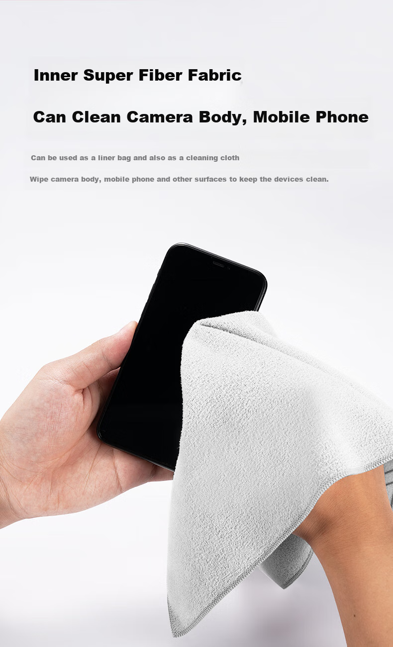 Zhuoer Printed Camera Folding Cloth, P-Shaped Makeup Bag, Magic Cloth, Multi-Purpose Cloth, Mirrorless And DSLR Camera Wrap Cloth, IPad Inner Liner, Microfiber Fabric, Aoyun Gray Magic Cloth, 45*45 4