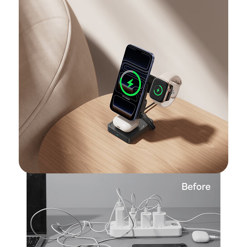 Baseus Apple Watch Charger PD 100W 2-in-1 Data Cable Watch Charging Cable Compatible with iPhone 17/16/15 and Watch S11/10/9/8/SE/Ultra 3 4