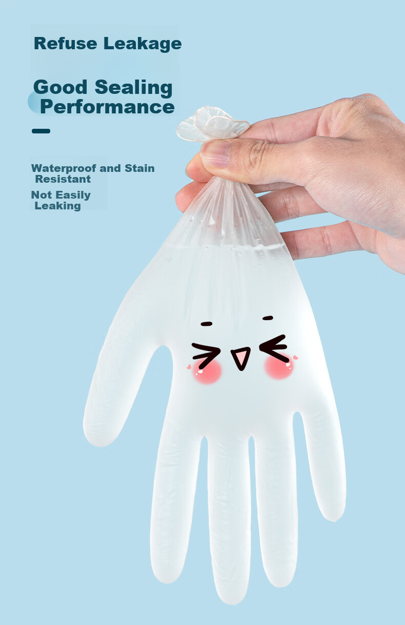 Yunlei Disposable PVC Gloves, Thickened Food-Grade Baking Kitchen Waterproof Household Dishwashing Gloves, 50 Pieces 8