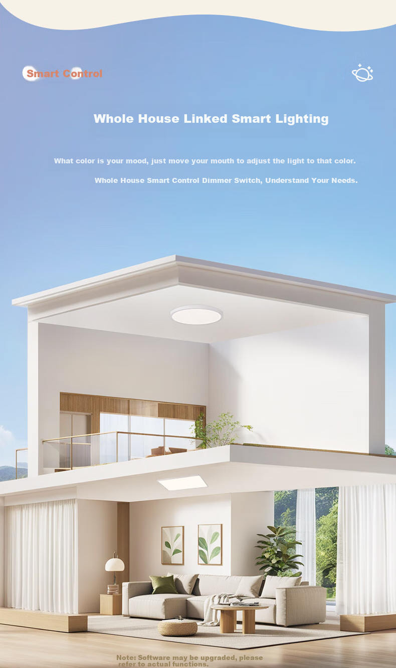 NVC Living Room Ceiling Light LED Smart Full Spectrum Eye Protection Anti-Glare Ultra-Thin Future Light MuYu PRO with Installation Package 13