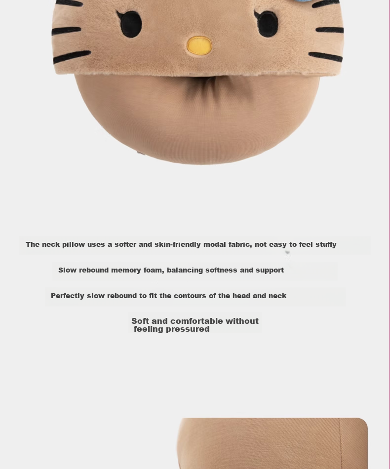 Tbh Sanrio Hello Kitty Travel Nap Set: Canvas Bag, U-Shaped Pillow, Blanket Three-Piece Set, Fleece Blanket Gift 11