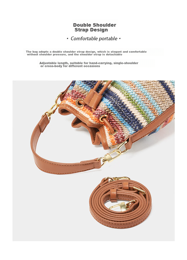 Aokang Women's Handbag, Bucket-Style Luxury Tote Bag, Light Luxury Crossbody Shoulder Bag, Birthday And 520 Gift for Girlfriend Or Wife 6