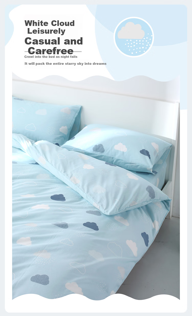 Dohia Pure Cotton Duvet Cover Single Piece, Double Bed Linen All-Season Pure Cotton Quilt Cover Duvet Insert for 1.8m Bed 230*229cm 7