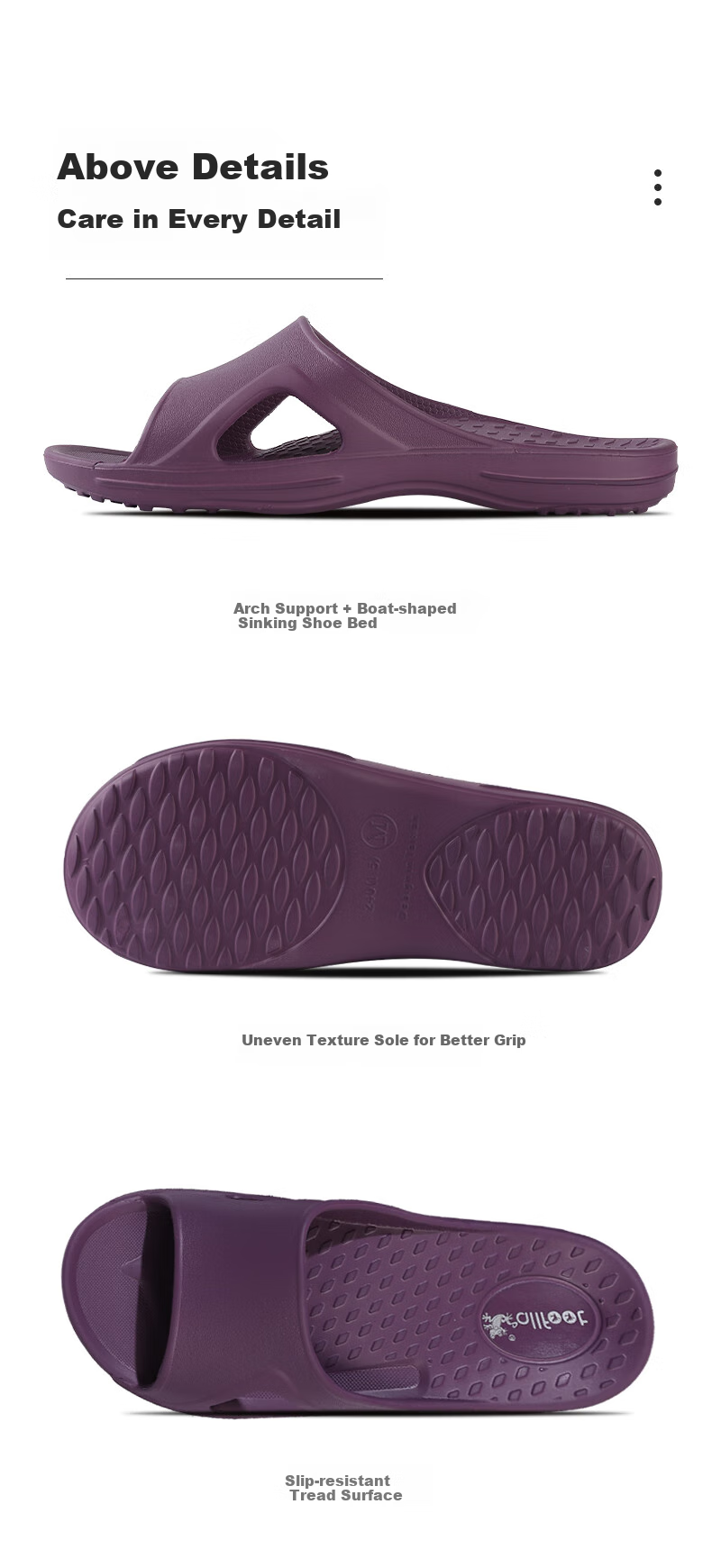 FOOTOPPO Flat Foot Slippers for Men with Arch Support, O-Shaped Flat Feet, Women's Arch Massage Sandals for Me 10