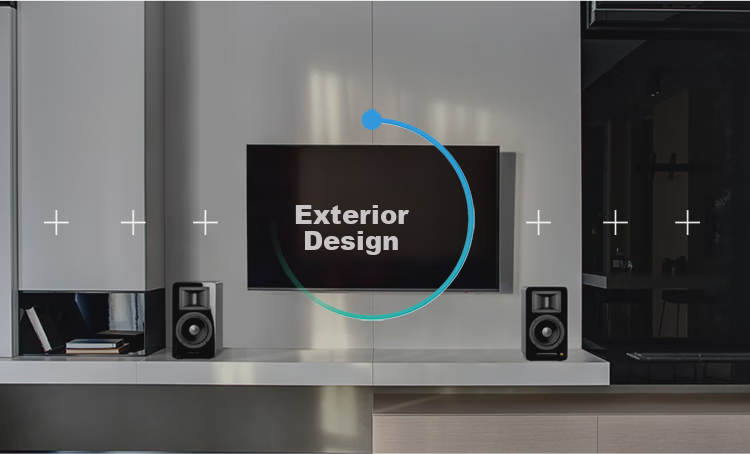 EDIFIER [Digital Multi-Year Recommendation] AIRPULSE A100 Stereo Active Bookshelf Speakers 2.0, Living Room Audio System, TV Soundbar, High-Fidelity, Black 4