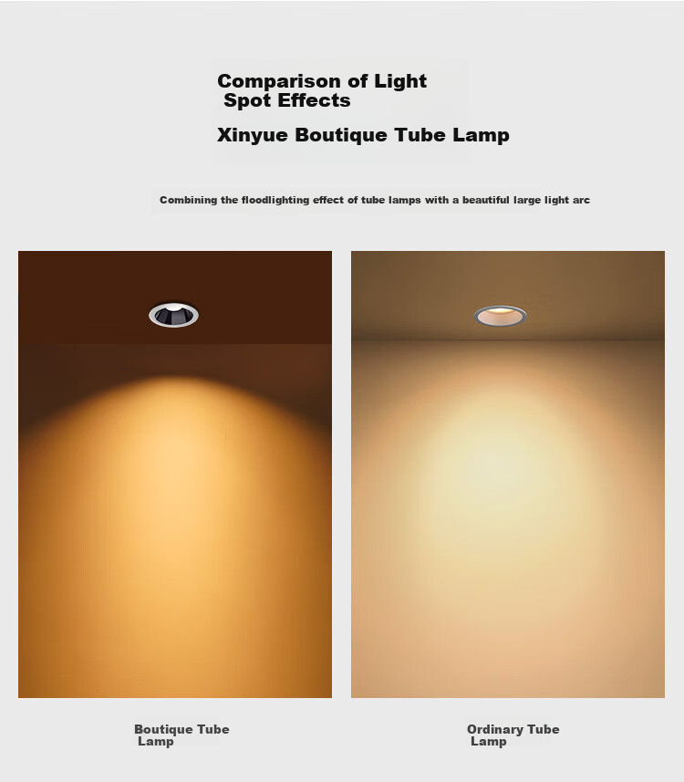 NVC LED Downlight, Recessed Ceiling Light for Living Room, Bedroom, Hallway, 7W White Warm White Full Spectrum Eye-Friendly [Xinyue] 4
