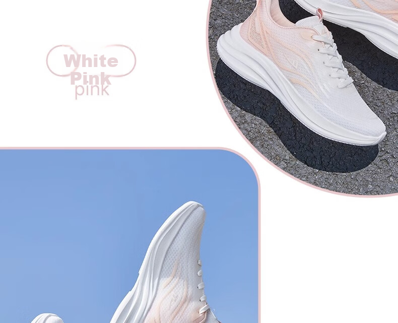 Warrior Women's Shoes, Spring And Summer New Style Breathable Mesh Sneakers, Soft-Soled Shock-Absorbing Running Shoes for Women, 4636 White Blue, Size 37 35