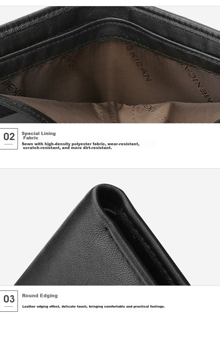 MEXICAN Wallet, Men's Lambskin Billfold, Short Crossbody Style, Multiple Card Slots, High-End Gift Box, Birthday Present for Men And Fathers 15