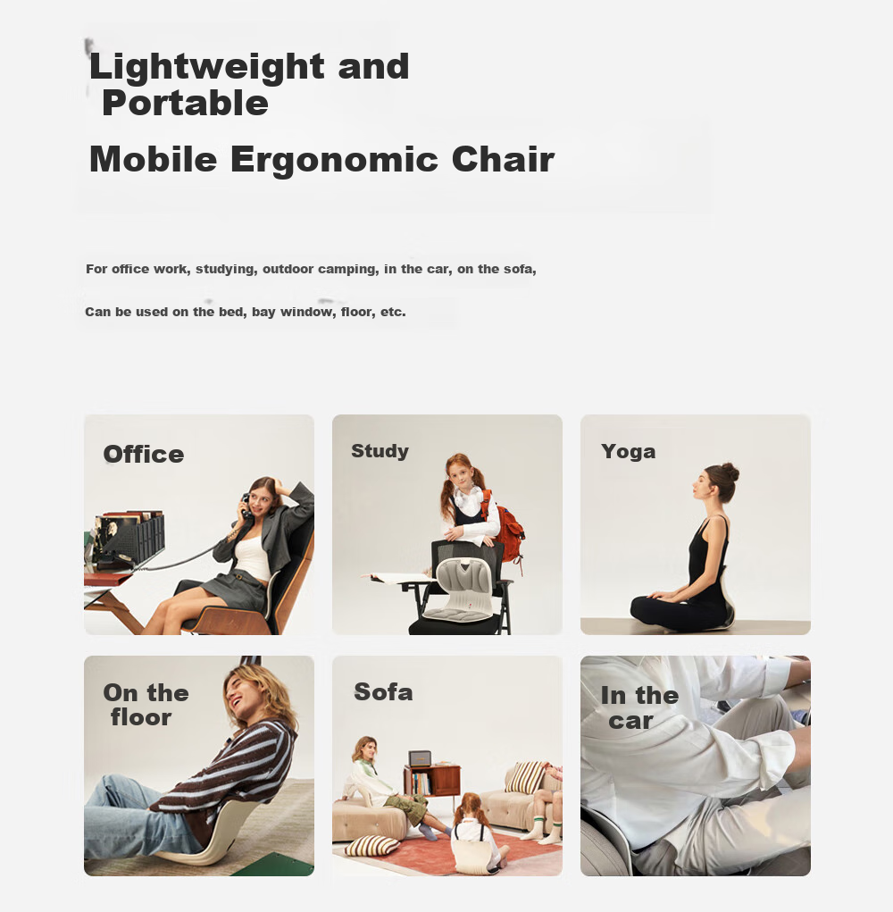 BKT Lumbar Support Cushion, Long-Sitting Aid, Student Stool Pad, Ergonomic Chair Seat Cushion, Back Support Pillow, Holiday Gift 5