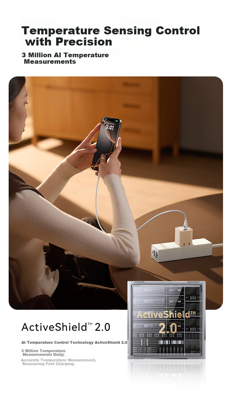 ANKE 35W Charger Safe Charging for Apple 17/16 GaN Type-C Fast Charging USB PD Compatible with IPhone 15 Pro Max Apple Phones IPad Plug Black 5