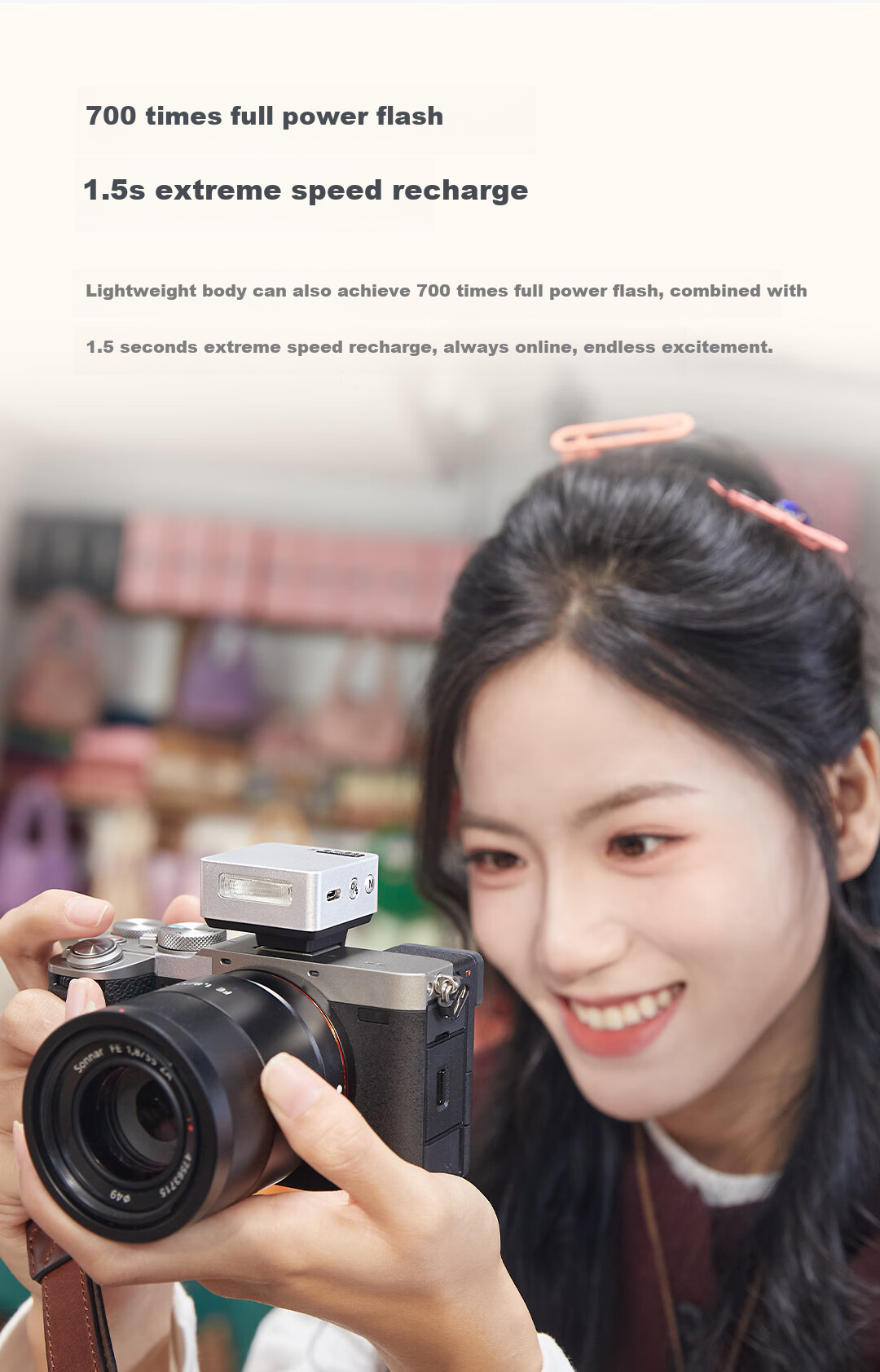 Godox IT20 Mini Flash Small Hot Shoe Mount On-Camera Flash Compact Cube Portable Outdoor Photography Portrait Digital Mirrorless Camera Silver Ricoh Edition 8