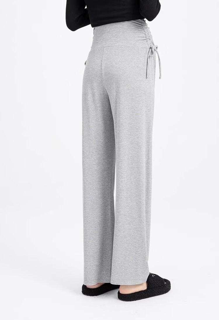 JOYNCLEON Maternity Summer Cotton Wide-Leg Pants Black M Jyk200502 30