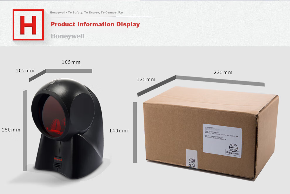 Honeywell Barcode Scanning Platform, Barcode Scanner, Barcode, QR Code Scanning Platform, 20-Line "Big Eye" Barcode Scanner Gun, 7120-2D Black 4