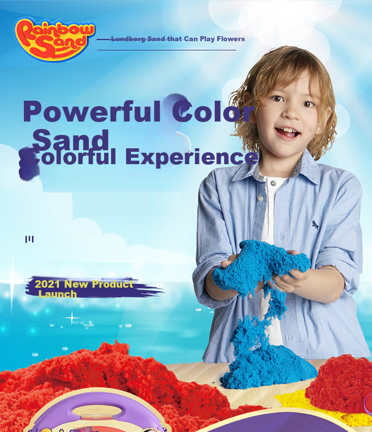 IDoon Lengbao Sand, Handmade DIY Indoor Colored Sand, Children's Toy, 800g Rainbow Candy Set, Birthday Gift 1