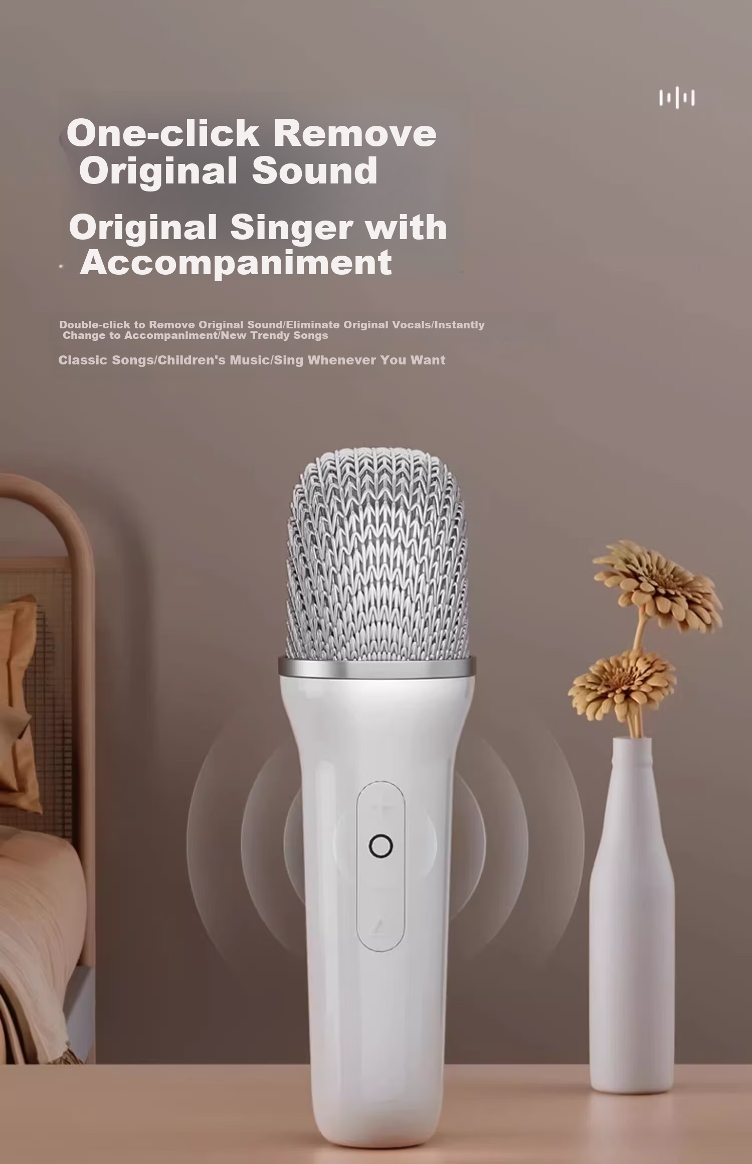 Soaiy SK18 Microphone, Karaoke Microphone, All-In Wireless Bluetooth Speaker, Singing Special Device, Home KTV Sound System Set, Children's Microphone for Home Use 4