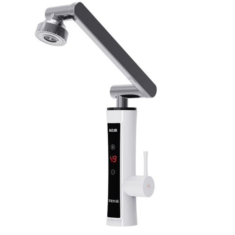 CHIGO Thermostatic Mechanical Arm Electric Faucet Hot and Cold Dual-use Smart Digital Display Instant Heating Kitchen Water Heater KBR-H5X with Leakage Protector