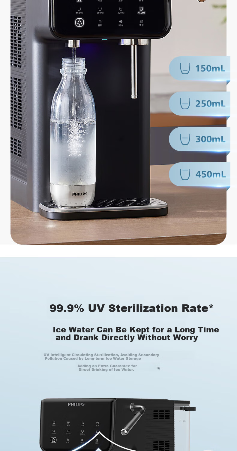 PHILIPS Instant Hot Water Dispenser, Cooling And Heating All-In Sparkling Water Machine, Tea Bar Machine, Hot And Cold Drinking Water Dispenser, Desktop Tabletop No-Installation Water Dispenser, McKinsey ADD4849/93 9