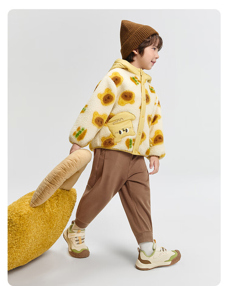 BALABALA Kids' Outerwear Boys Girls 2025 Autumn Winter Soft Fleece Anti-static Warmth 208425105202 4