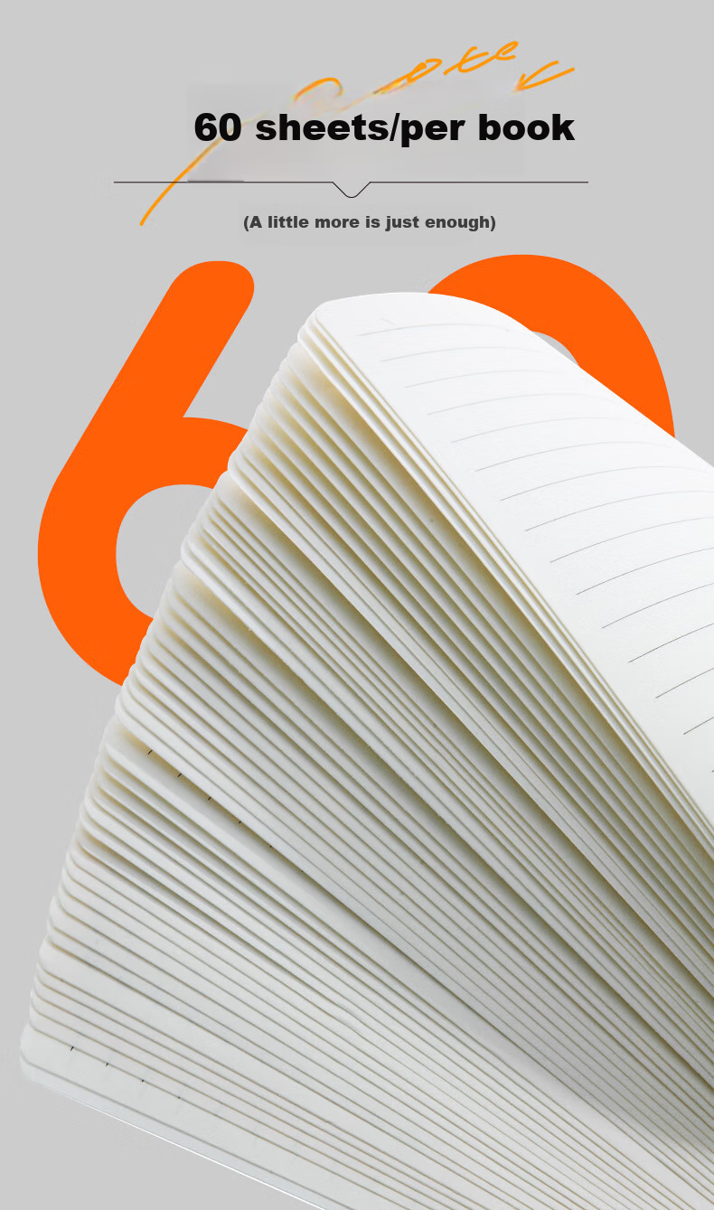 M&G Stationery A7 60-Sheet Spiral Pocket Notebook Portable PP Vertical Flip Loose-Leaf Grid Notebook XA7501G3 5