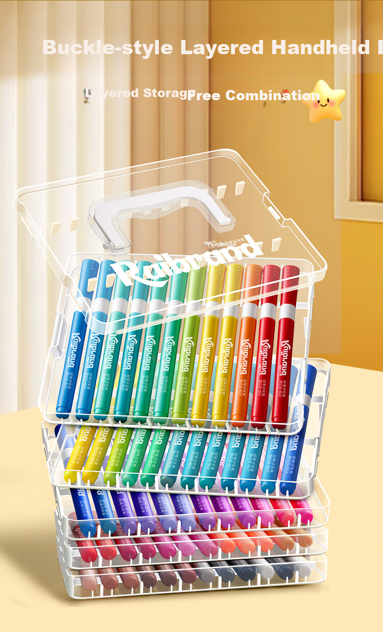 Yuji Soft Tip 60-Color Acrylic Markers, Washable, Colored Pencils, Children's Art Supplies, Elementary School Drawing Pens, Non-Translucent, Layering Capable, Quick-Drying Drawing Pens, Watercolor Pens, Art Educatio 5